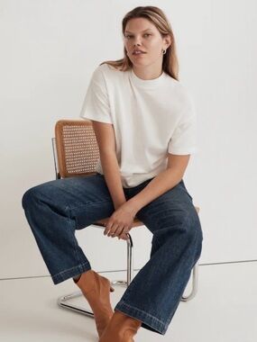 Madewell waffle mockneck tee